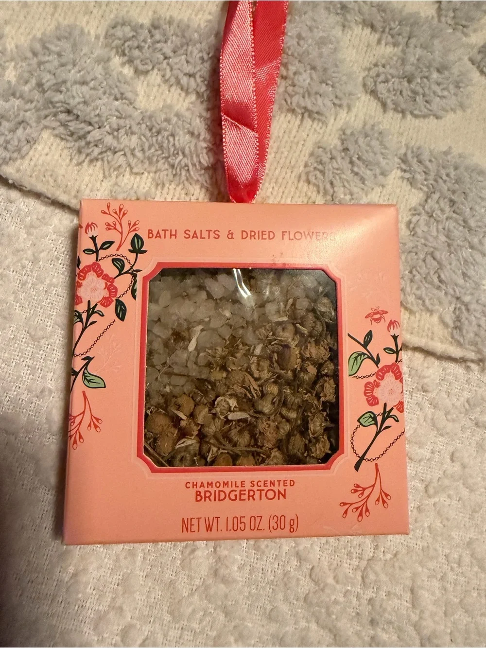 Chamomile Bath Salts & Dried Flowers - Pink